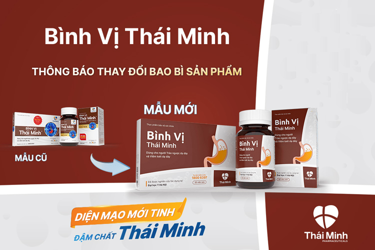 THÔNG BÁO THAY ĐỔI BAO BÌ BỘ SẢN PHẨM BÌNH VỊ THÁI MINH 1